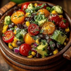 When it comes to summer meals, nothing quite beats the charm of a refreshing salad that bursts with flavor and nutrition. The Corn & Black Bean Fiesta Salad is not only a feast for the eyes but also a powerhouse of health benefits. This vibrant dish combines the sweetness of fresh corn with the hearty texture of black beans, resulting in a salad that is as satisfying as it is nourishing. Whether you are hosting a summer barbecue, planning a potluck, or simply looking for a wholesome weeknight dinner option, this salad is incredibly versatile and sure to impress.