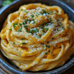 To create the Creamy Pumpkin Alfredo Pasta, you’ll need a handful of simple yet flavorful ingredients:
