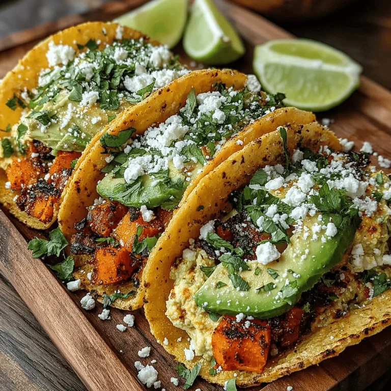 Are you looking for a vibrant and healthy twist on traditional tacos? Look no further than Roasted Sweet Potato and Garlic Hummus Tacos. This innovative dish combines the earthy sweetness of roasted sweet potatoes with creamy garlic hummus, wrapped in soft tortillas for a satisfying meal that’s both nutritious and bursting with flavor. Perfect for a quick weeknight dinner or an impressive dish for gatherings, these tacos are sure to please everyone at the table.