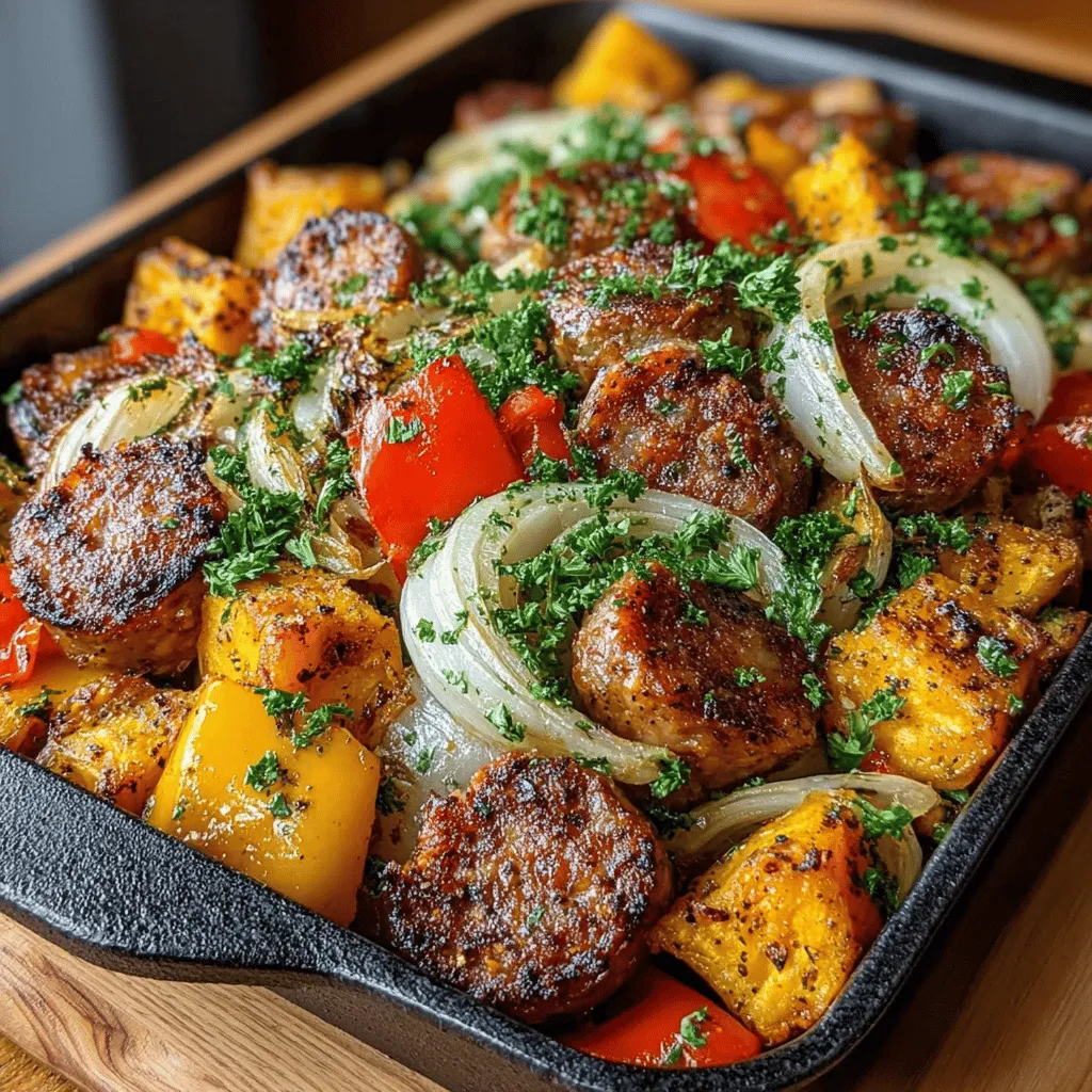 There's something magical about the scent of roasted vegetables wafting through the kitchen. It conjures memories of cozy family dinners and the joy of sharing a meal with loved ones. I still remember the first time I made a roasted vegetable medley; it was a chilly autumn evening, the leaves outside were turning golden, and I craved something warm, hearty, and comforting. Enter the Roasted Sweet Potato Sausage Medley—a dish that not only warms the belly but also fills the heart with nostalgia. With its vibrant colors and mouthwatering flavors, this recipe is a crowd-pleaser that's perfect for any occasion.