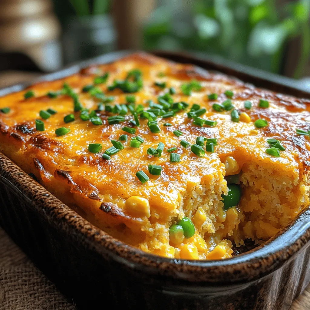 Cornbread casserole is a beloved comfort food that evokes warmth and nostalgia, especially in homes across the Southern United States. Its rich, buttery flavor and hearty texture make it a perfect dish for family gatherings, holiday celebrations, or simply a cozy weeknight dinner. Among the many iterations of cornbread casserole, the Golden Cheddar Cornbread Casserole stands out for its delightful combination of flavors and textures. By incorporating sharp cheddar cheese and a mix of vegetables, this casserole elevates the traditional cornbread experience, making it a dish that both kids and adults will enjoy.