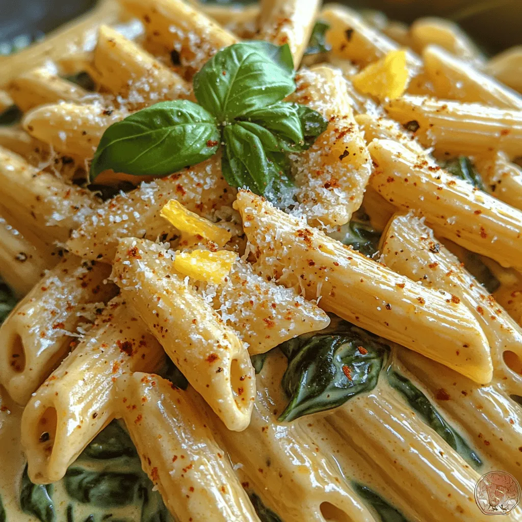 In the world of culinary delights, few dishes encapsulate the essence of comfort food quite like Creamy Garlic Spinach Penne. This recipe offers a harmonious blend of flavors and textures that cater to both the palate and the heart, making it a favorite among home cooks and food enthusiasts alike. With its creamy sauce enveloping perfectly cooked penne pasta and vibrant, fresh spinach, this dish not only satisfies hunger but also elevates a simple meal into a delightful dining experience.