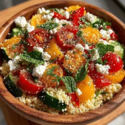Salads are among the most versatile dishes in the culinary world. They can be a light starter, a hearty main course, or a refreshing side dish, making them perfect for any occasion. With endless combinations of ingredients, salads can cater to various tastes and dietary needs. One standout salad that encapsulates the essence of summer freshness is the Zesty Lemon Basil Couscous Salad. This vibrant dish is not only colorful and appealing to the eye but also packed with flavor and nutrition, making it an ideal choice for warm weather gatherings, picnics, or simply a quick, healthy meal at home.