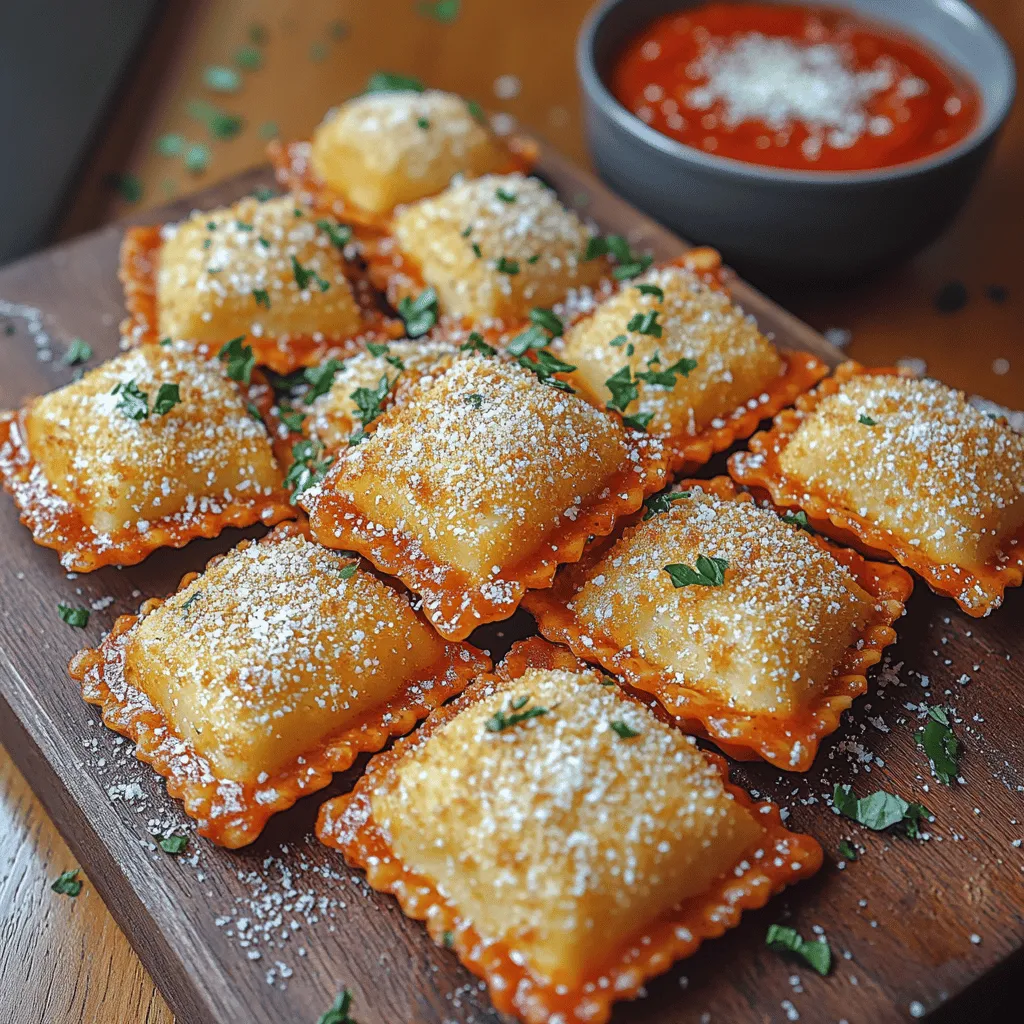 As a child, I remember my family gathering around our dining table for our Friday night tradition: homemade Italian meals. The air would be filled with the inviting aromas of garlic and herbs, while laughter echoed as we shared stories over plates of pasta. One dish that consistently brought a smile to my face was ravioli, especially when it was crispy and golden. Fast forward to today, and I’ve discovered a way to recreate that nostalgic delight in a healthier form—Crunchy Air-Fried Ravioli Bites. These little morsels are not only an excellent appetizer for parties but also a fun snack for movie nights or a quick bite on busy weekdays. Let’s dive into this easy recipe that is sure to impress your family and friends!