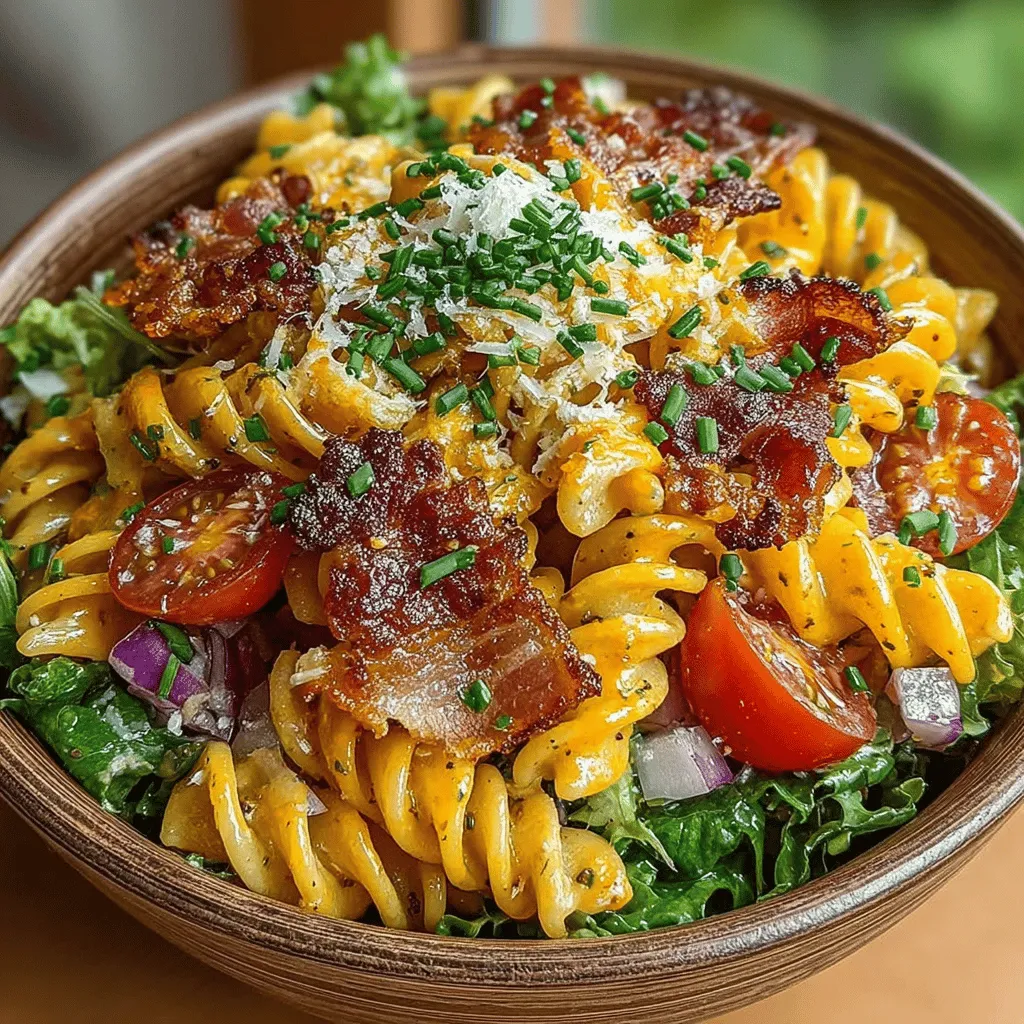 Once you have mixed your delicious BLT Pasta Salad, the next crucial step is chilling it. Chilling the salad enhances the flavors and improves the overall texture, allowing the ingredients to meld beautifully. When served cold, the creamy dressing thickens slightly, coating the pasta and vegetables more effectively, creating a delightful eating experience.