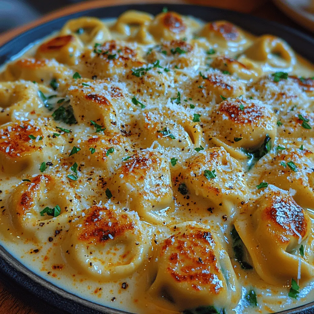 Pasta dishes hold a special place in the hearts of home cooks and food enthusiasts alike. Among the myriad of pasta recipes that grace our tables, Creamy Chicken Alfredo Tortellini stands out as a comforting favorite that combines rich flavors, hearty ingredients, and a satisfying texture. This dish is a celebration of creamy goodness, featuring tender chicken, cheesy tortellini, and a luscious Alfredo sauce that brings it all together. Ideal for busy weeknights or special occasions, this recipe is sure to impress family and friends with its delightful balance of flavors and ease of preparation.