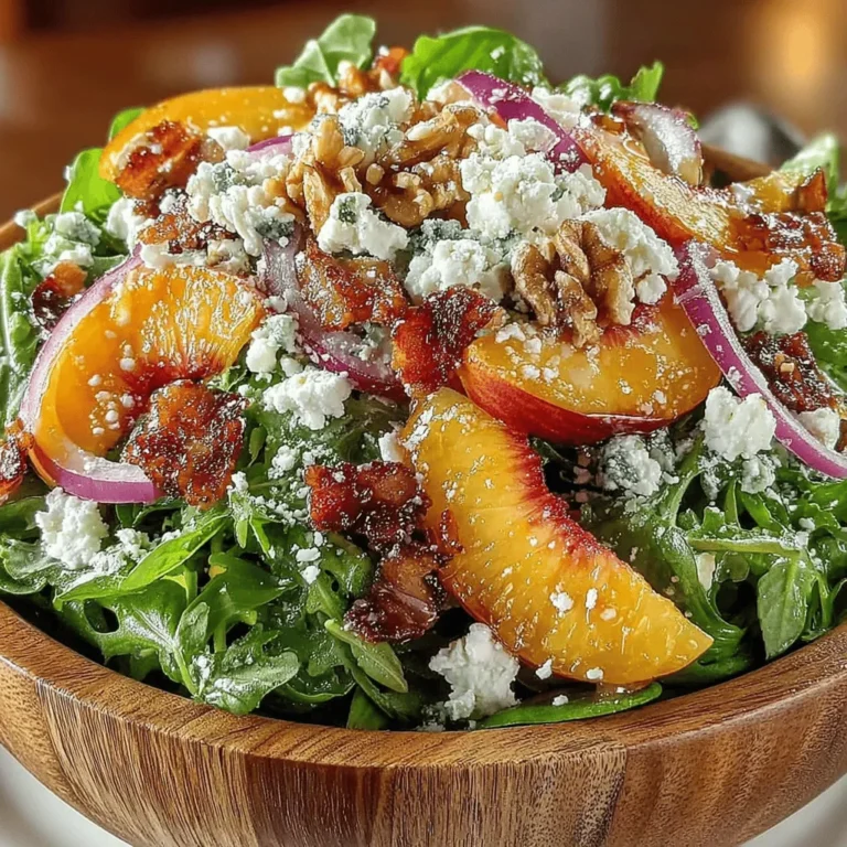 As the days grow longer and warmer, the allure of fresh, vibrant salads becomes hard to resist. Salads offer a quick and delicious way to enjoy an array of flavors and textures while packing in essential nutrients. Among the myriad of salad options, the Peach Arugula Salad stands out as a delightful combination of fresh ingredients that tantalize the taste buds. This recipe perfectly balances the peppery notes of arugula with the sweet, juicy essence of ripe peaches, creating a dish that is both visually appealing and incredibly satisfying.