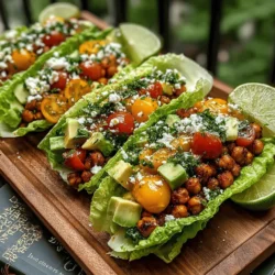 In the ongoing pursuit of meals that strike a balance between health and flavor, Chickpea Delight Lettuce Boats emerge as a standout option. This delightful recipe harmonizes the robust flavors of chickpeas with a variety of fresh vegetables, creating a dish that is not only visually appealing but also packed with essential nutrients. Whether you’re looking for a light lunch that won’t weigh you down, a nutritious midday snack, or an impressive appetizer that will wow your guests, these lettuce boats offer versatility and ease of preparation.