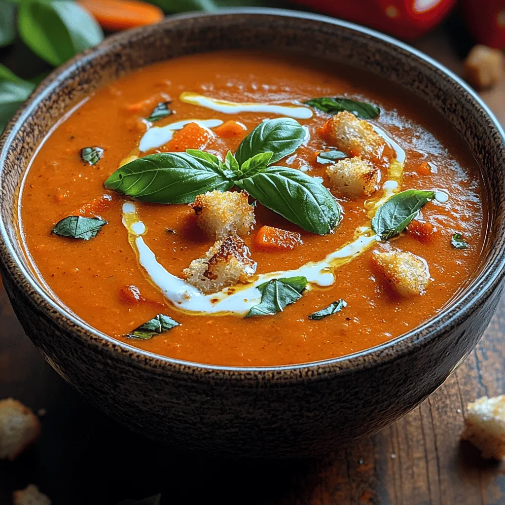 When it comes to comfort food, few dishes evoke warmth and satisfaction quite like a bowl of Silky Roasted Red Pepper Soup. This vibrant and flavorful soup not only warms the soul but also tantalizes the taste buds with its rich, creamy texture and the sweet, smoky essence of roasted red peppers. Whether you're seeking a cozy meal on a chilly evening or a light yet hearty appetizer for a gathering, this soup is an excellent choice that caters to a variety of occasions.