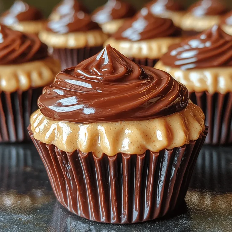 Indulge in a delightful fusion of flavors with our Indulgent Dreams recipe, a delectable treat that perfectly marries the creamy richness of peanut butter with the deep, satisfying taste of semi-sweet chocolate. This dessert is not only a feast for the taste buds but also a visual delight, making it an ideal choice for parties, special occasions, or simply a well-deserved indulgence at home. Whether you are a chocolate enthusiast or a peanut butter aficionado, these chocolate cups are sure to become a staple in your dessert repertoire.