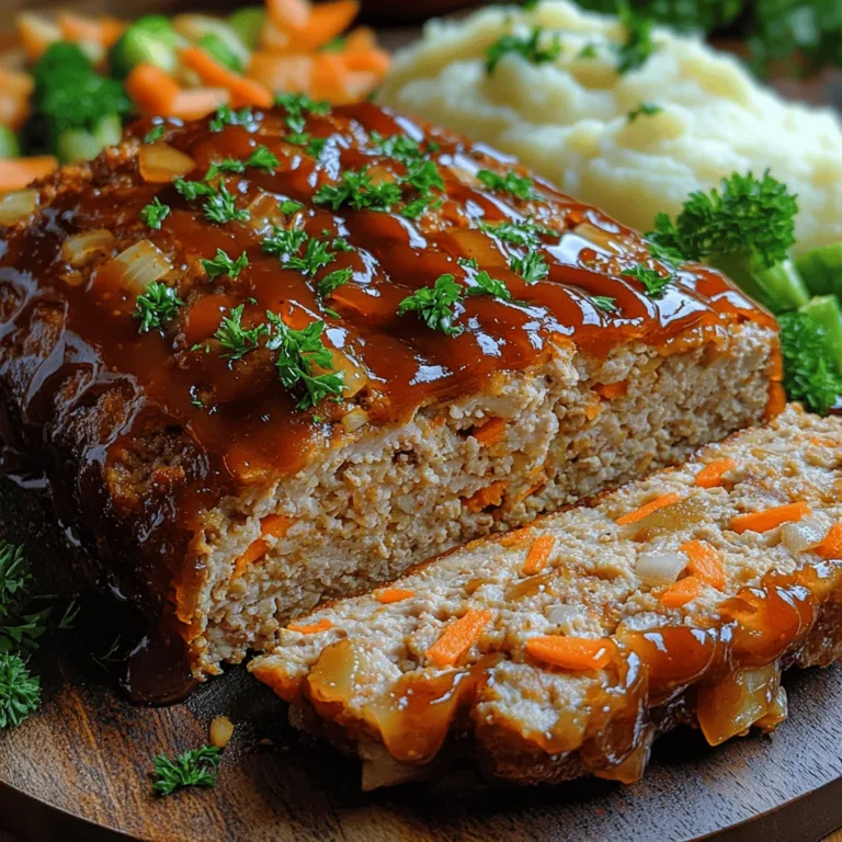 Ground turkey is an excellent choice for anyone looking to enjoy meatloaf without the added fat typically associated with ground beef. Turkey is lower in calories and saturated fat, making it a healthy alternative that doesn’t compromise on taste. Moreover, the inclusion of vegetables like onions and carrots not only enhances the flavor but also boosts the nutritional profile of the dish. Carrots bring a natural sweetness and a wealth of vitamins, while onions add depth and moisture, ensuring that your meatloaf comes out juicy and flavorful.