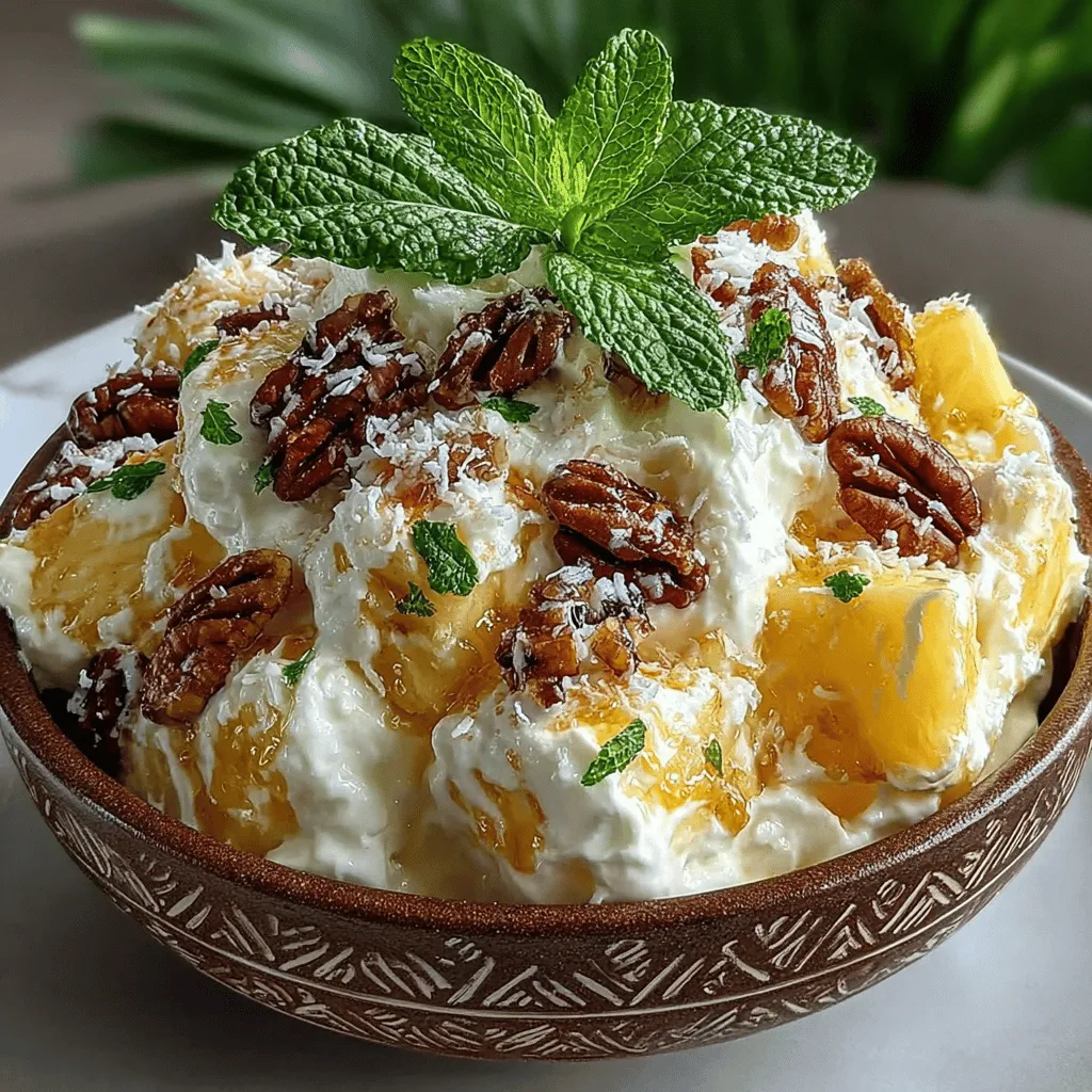 As the summer sun graces us with its warm embrace, there’s nothing quite like a refreshing dish that captures the essence of tropical paradise. Enter the Tropical Bliss Creamy Pineapple Salad, a delightful medley of flavors and textures that is perfect for summer gatherings, potlucks, and family meals. This vibrant dish combines the sweetness of fresh pineapple, the creaminess of yogurt and whipped cream, and the delightful crunch of coconut to create a salad that not only tantalizes the taste buds but also evokes memories of sandy beaches and sun-kissed vacations.