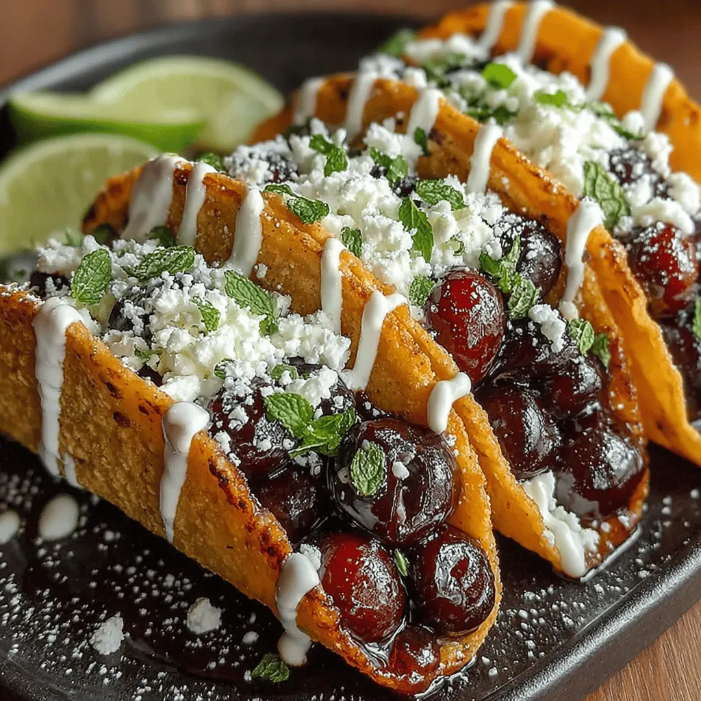 If you’re on the lookout for an innovative dessert that delights the senses, look no further than Cherry Bliss Tacos. This unique recipe marries the freshness of ripe cherries with a creamy coconut sauce, all tucked within warm tortillas, creating a blissful combination of flavors and textures. The beauty of Cherry Bliss Tacos lies not only in their vibrant presentation but also in their ease of preparation, making them a perfect dessert for both casual gatherings and special occasions.