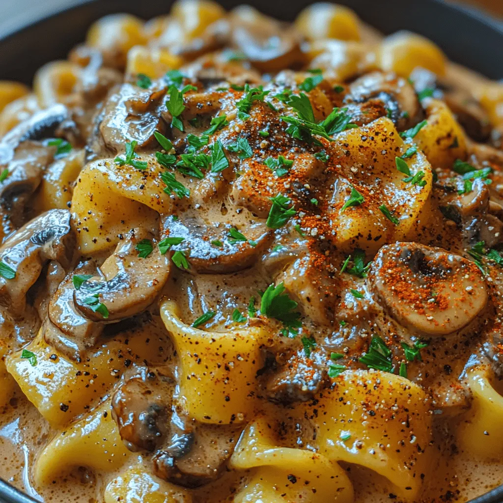 To create the perfect creamy mushroom stroganoff, it's essential to use quality ingredients that contribute to the overall flavor and texture of the dish. Here’s a breakdown of the key components you’ll need: