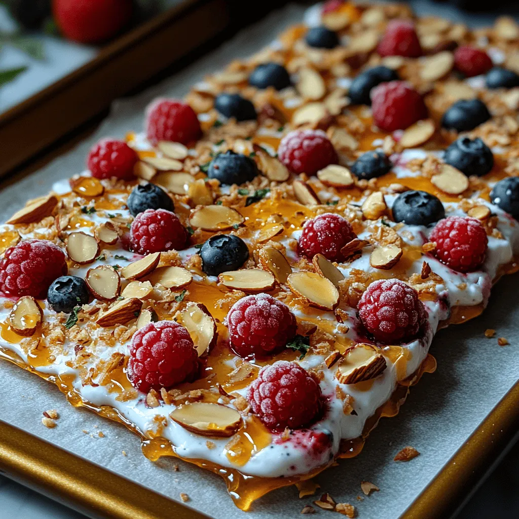 At the core of this Sweet Honey Almond Yogurt Bark are simple yet nutritious ingredients that come together to create a flavor explosion. Here’s what you’ll need: