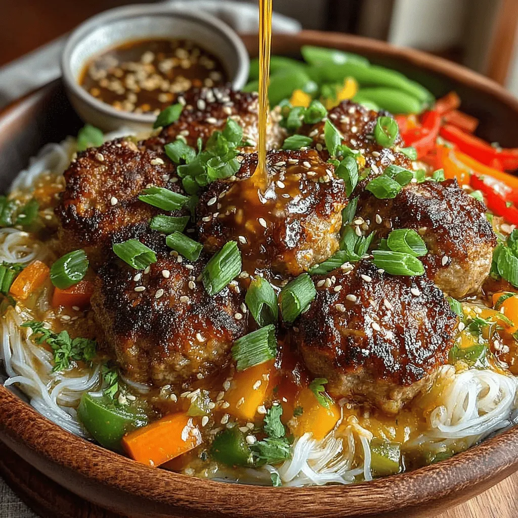 In the realm of comforting and satisfying meals, the Sticky Sweet Ginger Meatball Noodle Bowl stands out as a delightful fusion of flavors and textures. This dish brings together tender meatballs infused with the aromatic warmth of ginger and garlic, nestled atop a bed of succulent noodles and vibrant vegetables. Perfectly balanced with a sweet and savory sauce, this bowl not only excites the palate but also offers a wholesome dining experience that is sure to please both the family and guests.
