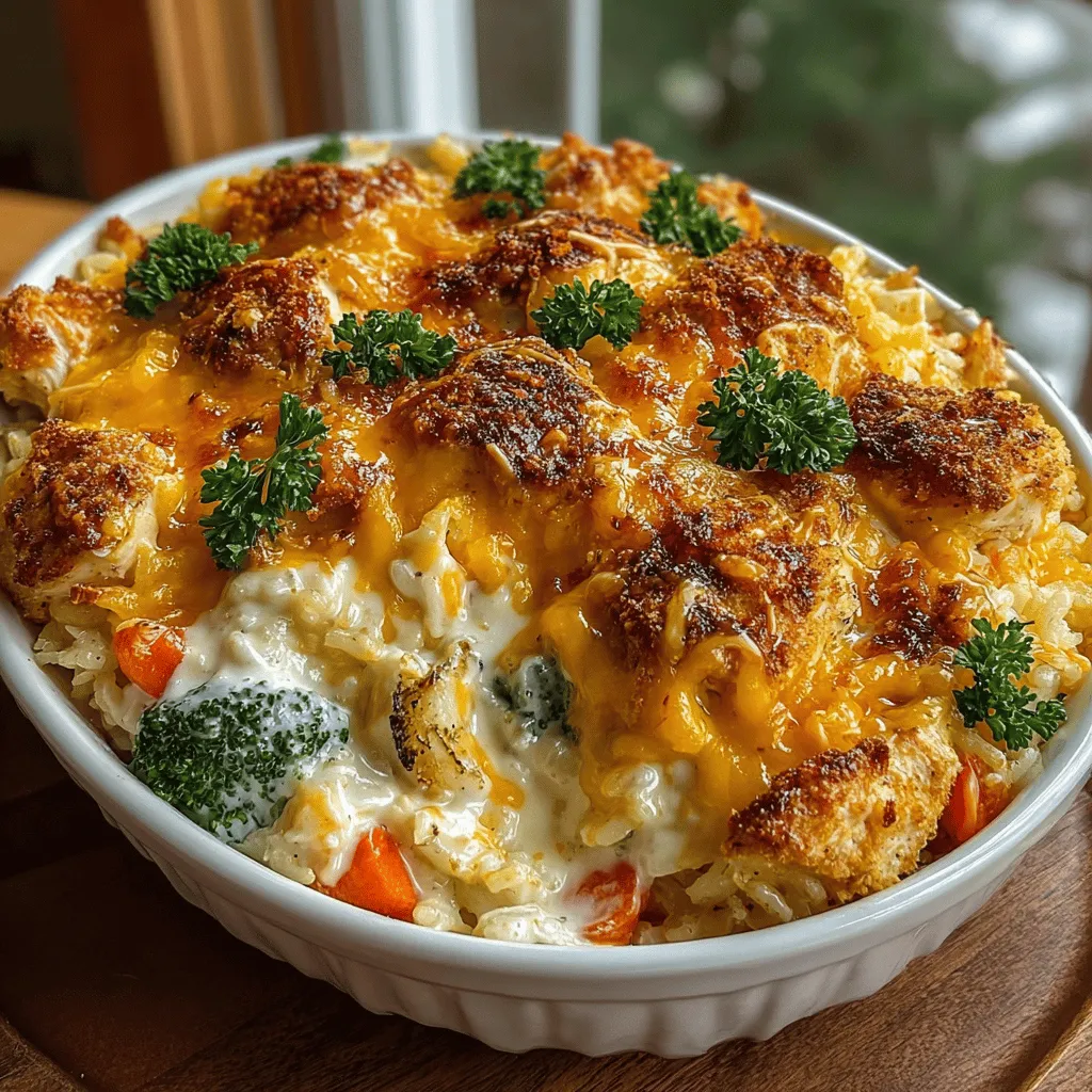 When it comes to weeknight dinners, few meals can match the warmth and satisfaction of a Cheesy Ranch Chicken and Rice Bake. This dish combines the creamy richness of cheese with the savory flavors of ranch seasoning, all brought together by tender chicken and hearty rice. It's the epitome of comfort food—simple to prepare and universally loved, making it an excellent choice for family dinners or gatherings with friends.
