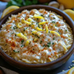 In the world of comfort food, pasta dishes hold a special place, and when it comes to creamy, zesty flavors, few can rival the delightful experience of Zesty Creamy Lemon Garlic Orzo. This dish artfully combines the unique texture of orzo pasta with a rich, creamy garlic sauce, elevated by the bright notes of lemon. With its balance of flavors and creamy consistency, Zesty Creamy Lemon Garlic Orzo is an ideal choice for a weeknight dinner, yet it carries enough elegance to make it a standout dish for special occasions. This recipe is a must-try for any pasta lover looking to explore new and exciting flavors.