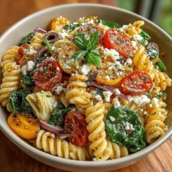 As the temperature rises and summer approaches, the craving for light, refreshing meals becomes more pronounced. One dish that perfectly encapsulates the essence of warm-weather dining is Chilled Greens & Hearts Pasta Delight. This vibrant pasta salad is a celebration of fresh, seasonal ingredients, expertly combined to create a dish that is both visually stunning and nutritionally rich. The earthy flavors of tender spinach and the unique taste of artichoke hearts harmonize beautifully with the zesty brightness of cherry tomatoes and aromatic herbs, making this recipe an ideal choice for a light lunch or a delightful side dish at gatherings.