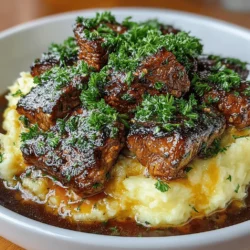 Savor the Flavor: Garlic Butter Steak Tips with Creamy Mashed Potatoes