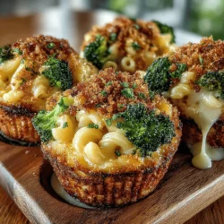 In the world of comfort food, macaroni and cheese reigns supreme. However, the Mini Broccoli Mac Cupcakes take this beloved classic and elevate it into a delightful, nutritious treat. Perfectly portioned and bursting with flavor, these mini cupcakes offer a creative twist on traditional mac and cheese, making them not only a fun addition to your meal rotation but also a great way to sneak in some vegetables.