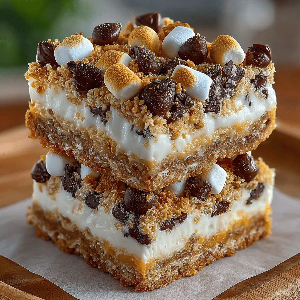S’mores have long held a cherished place in American culinary culture, often associated with nostalgic campfire gatherings under the stars. The classic combination of graham crackers, toasted marshmallows, and rich chocolate evokes memories of summer nights filled with laughter and warmth. As our taste buds evolve and our desire for healthier snacks grows, the traditional s’mores have undergone a delightful transformation. Enter the Frozen Yogurt S’mores Granola Bars—a modern twist that preserves the beloved flavors of s’mores while offering a nutritious, guilt-free treat that can be enjoyed year-round. These bars capture the essence of the classic dessert, providing a balance of sweetness and texture that appeals to both kids and adults alike.