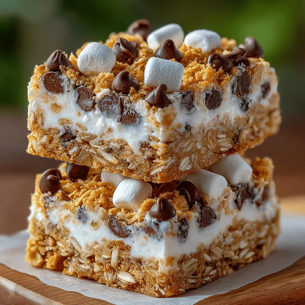 S’mores have long held a cherished place in American culinary culture, often associated with nostalgic campfire gatherings under the stars. The classic combination of graham crackers, toasted marshmallows, and rich chocolate evokes memories of summer nights filled with laughter and warmth. As our taste buds evolve and our desire for healthier snacks grows, the traditional s’mores have undergone a delightful transformation. Enter the Frozen Yogurt S’mores Granola Bars—a modern twist that preserves the beloved flavors of s’mores while offering a nutritious, guilt-free treat that can be enjoyed year-round. These bars capture the essence of the classic dessert, providing a balance of sweetness and texture that appeals to both kids and adults alike.