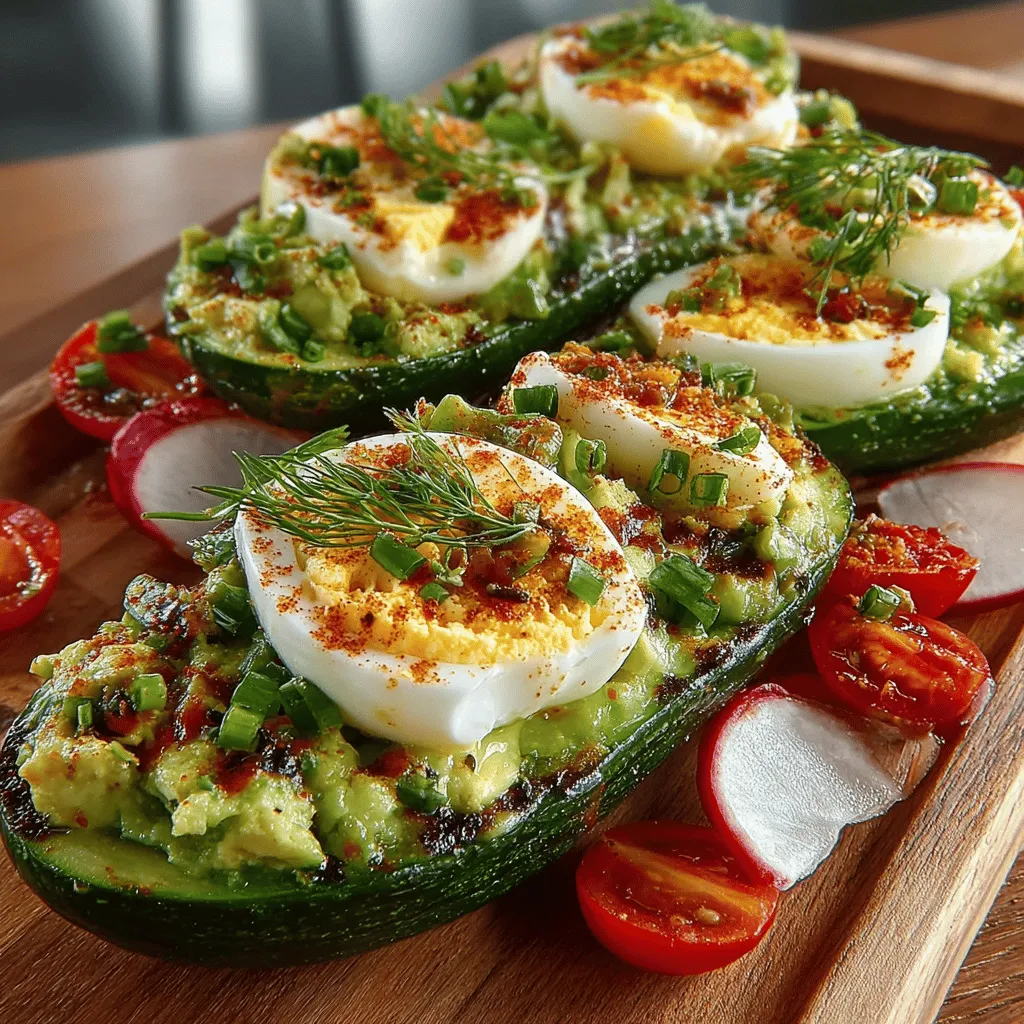Once you've achieved a creamy avocado base, it's time to introduce the star protein: hard-boiled eggs. Begin by peeling and finely chopping the eggs. For this recipe, it's crucial to handle the eggs delicately. Gently fold the chopped hard-boiled eggs into the avocado mixture using a spatula or large spoon. The goal here is to maintain the integrity of the egg pieces while ensuring they’re evenly distributed throughout the creamy filling. This folding technique allows for a delightful mix of flavors and textures, offering a satisfying bite in every cucumber boat.