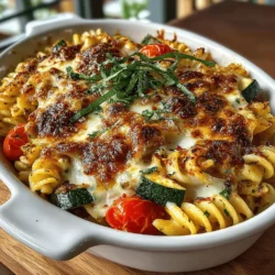 Bright & Cheesy Summer Pasta Bake