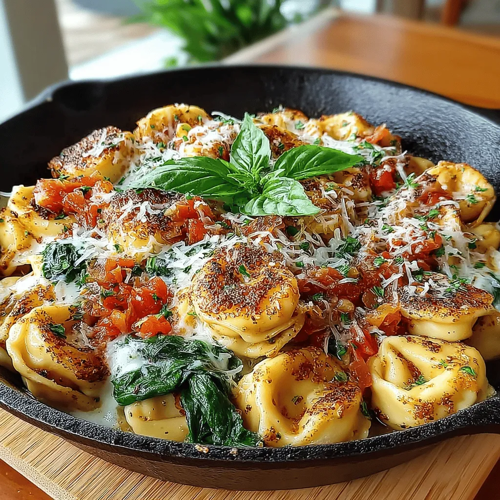 To achieve the signature creamy texture of our Creamy Tomato Tortellini Skillet Delight, incorporating heavy cream is essential. Here’s how to seamlessly integrate it into your dish while ensuring the right consistency: