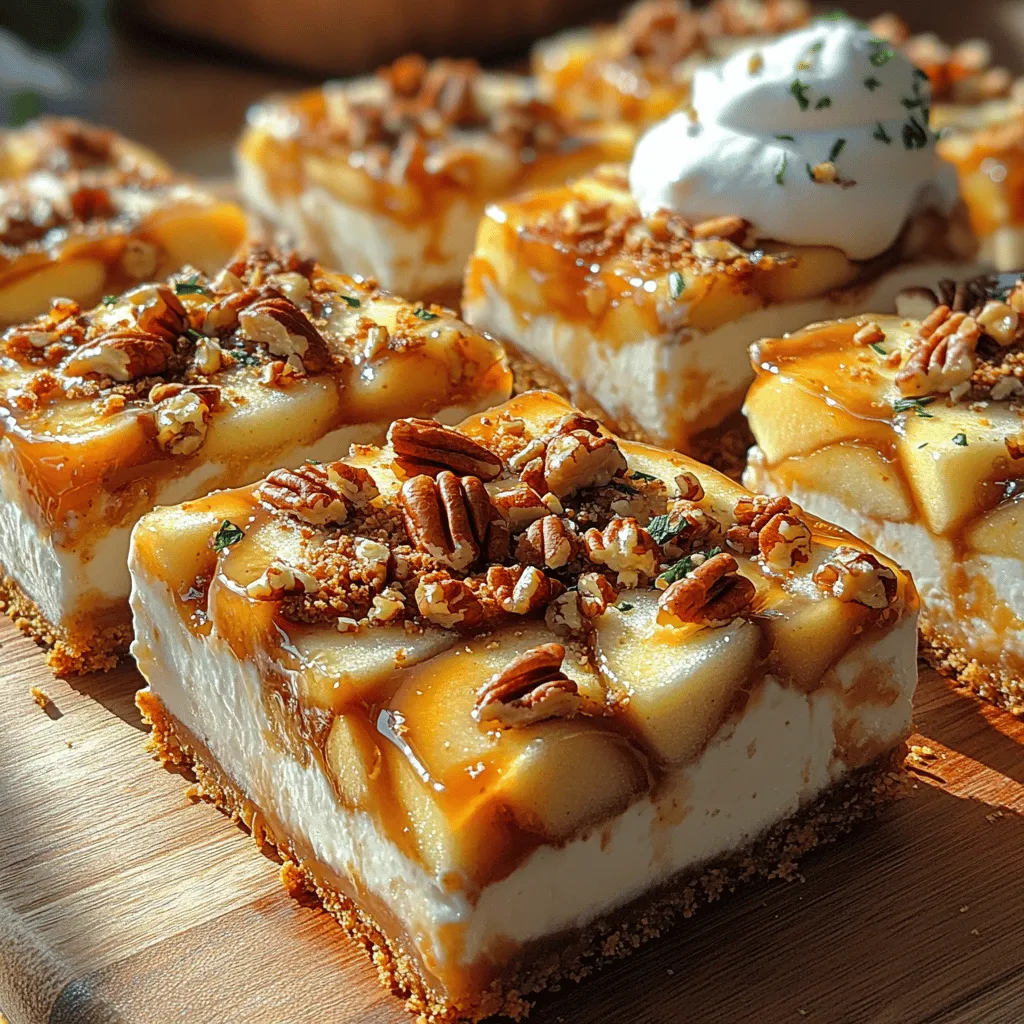 <strong>Introduction</strong>” /></p>
</p>
<h2>Preparing the Apple Mixture</h2>
</p>
<p>To kick off the preparation of your Frozen Yogurt Caramel Apple Pie Squares, start by preparing the apple mixture. The key here is to use fresh apples and prevent them from browning. This is where lemon juice comes into play. When you slice your apples, immediately toss them in a tablespoon of fresh lemon juice. The citric acid in the lemon juice acts as a natural preservative, slowing down the oxidation process that causes apples to turn brown. Not only does this keep your apples looking fresh and vibrant, but it also enhances their natural sweetness and flavor. Use crisp varieties like Granny Smith or Honeycrisp for the best results, as they hold up well during freezing and provide a delightful tartness that complements the sweetness of the yogurt and caramel.</p>
</p>
<h2>Making the Filling</h2>
</p>
<p>Next, it’s time to create the filling for your pie squares. In a large mixing bowl, combine your prepared apples with yogurt, brown sugar, vanilla extract, and a pinch of cinnamon. The goal here is to achieve a smooth mixture that will bind the apples and yogurt together. Begin by mixing the yogurt and brown sugar until well combined. This process not only sweetens the yogurt but also helps to create a creamy base that will envelop the apple pieces. When adding cinnamon, be cautious with the amount; a little goes a long way and will add a warm spice that elevates the overall flavor profile. Once your mixture is smooth, fold in the apple pieces gently to ensure they remain intact and don’t become mushy.</p>
</p>
<h2>Combining Ingredients</h2>
</p>
<p>Now that you have your apple mixture ready, it’s essential to combine the ingredients properly. The technique of folding plays a crucial role here. Using a spatula, gently lift and turn the mixture from the bottom of the bowl to the top, rotating the bowl as you go. This method helps maintain the light and airy texture of the yogurt while incorporating the apple pieces evenly throughout. Be careful not to overmix, as this can lead to a less appealing texture in the final product. The goal is to have a beautifully combined mixture where each layer of yogurt and apple is distinct yet cohesive, promising a delightful bite every time.</p>
</p>
<h2>Assembling the Squares</h2>
</p>
<p>With your filling complete, it’s time to assemble your Frozen Yogurt Caramel Apple Pie Squares. Prepare a square baking dish by lining it with parchment paper, allowing some overhang. This will make it easier to remove the squares once they are frozen. Start by spreading the yogurt-apple mixture evenly into the dish. Use a spatula to smooth the top, ensuring it’s flat and level. For an added crunch and a nutty flavor, consider sprinkling chopped pecans or walnuts on top of the filling before freezing. The nuts not only enhance the texture but also contribute healthy fats and protein.</p>
</p>
<h2>Freezing and Serving</h2>
</p>
<p>After assembling your squares, place the baking dish in the freezer for at least 4 hours, or until the filling is firm. This freezing process is crucial for achieving the right consistency. You want the squares to be solid enough to hold their shape when cut but still creamy enough to enjoy. Once fully frozen, remove the dish from the freezer. To cut the squares, lift them out using the parchment paper overhang and place them on a cutting board. Use a sharp knife to slice them into squares of your desired size.</p>
</p>
<p>For serving, elevate the presentation by drizzling caramel sauce over the top of each square and adding a dollop of whipped cream. This not only adds a decadent touch but also enhances the overall flavor experience. Consider serving them with a sprinkle of additional cinnamon or a pinch of sea salt for a gourmet touch. These squares can be enjoyed immediately or can be stored back in the freezer for later indulgence.</p>
</p>
<h2>Nutritional Overview</h2>
</p>
<p>Frozen Yogurt Caramel Apple Pie Squares are not only delicious but also come with a host of nutritional benefits. The primary ingredient, yogurt, is an excellent source of protein and probiotics, which are beneficial for gut health. The probiotics help maintain a healthy digestive system, while the protein keeps you satiated longer, making this dessert a more balanced option than traditional pie.</p>
</p>
<p>Apples, on the other hand, are packed with fiber and essential vitamins such as vitamin C and potassium. The fiber content aids in digestion and helps regulate blood sugar levels, making them a smart choice for those mindful of their health. Notably, this dessert strikes a balance between indulgence and healthier components, allowing you to enjoy a sweet treat without compromising on nutrition.</p>
</p>
<h2>Occasions to Enjoy Frozen Yogurt Caramel Apple Pie Squares</h2>
</p>
<p>These Frozen Yogurt Caramel Apple Pie Squares are versatile and perfect for various occasions. They make an excellent dessert for family gatherings, summer barbecues, or as a refreshing treat after a hearty meal. Their appeal transcends age groups, making them a hit with both children and adults alike. Whether served at a birthday party or enjoyed on a warm afternoon, these squares are sure to impress your guests and leave them asking for the recipe.</p>
</p>
<h2>Conclusion</h2>
</p>
<p>In summary, the Frozen Yogurt Caramel Apple Pie Squares offer a delightful combination of flavors and textures that satisfy both your sweet tooth and your desire for a healthier dessert option. This recipe is not only simple to make but also allows you to enjoy wholesome ingredients in a fun and innovative way. The creamy yogurt paired with the tart apples and sweet caramel creates a harmony of flavor that is both refreshing and indulgent. So, gather your ingredients, create these delicious squares, and enjoy a dessert that is as good for you as it is satisfying.</p>
</div>