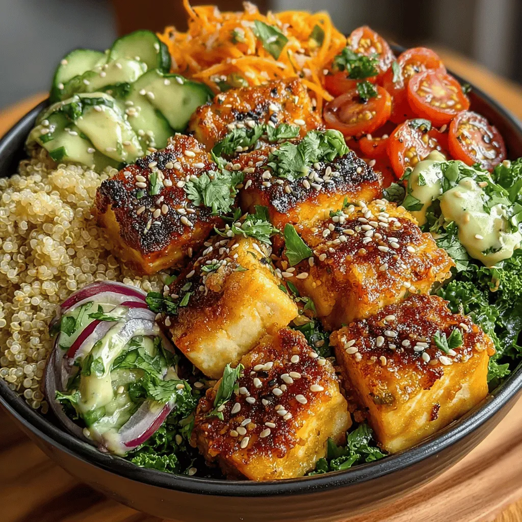 Tofu is a versatile ingredient that can absorb flavors beautifully. For the Creamy Avocado Tofu Buddha Bowls, achieving the perfect texture and flavor is essential. Here’s how to prepare the tofu effectively.