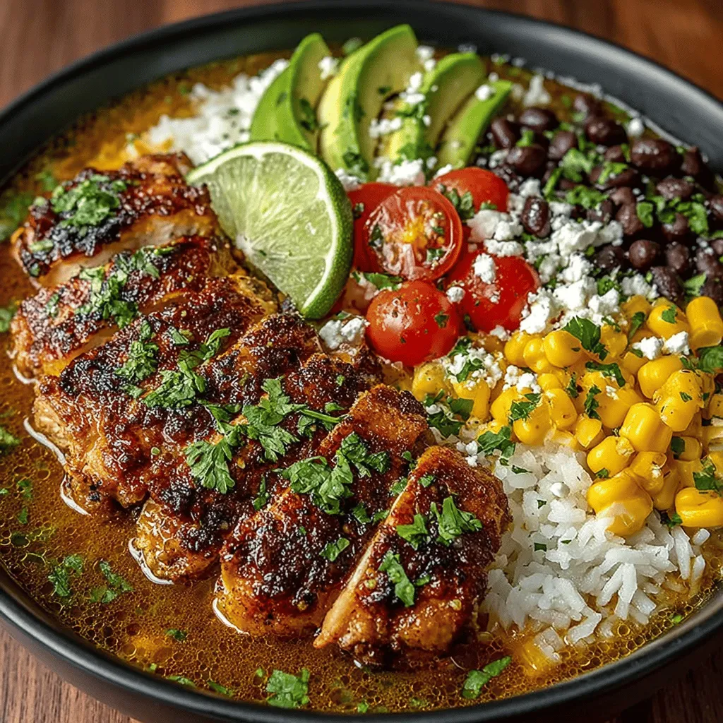 Spicy Hatch Chili Chicken Rice Bowls are a culinary delight that combines the robust flavors of marinated chicken thighs with the distinctive heat of Hatch chiles, all served over a bed of fragrant jasmine rice. This dish is not only satisfying but also packs a punch with its vibrant flavors and textures. The marriage of spicy, savory, and fresh ingredients creates a well-rounded meal that is perfect for any occasion, whether you’re cooking for family or hosting friends.