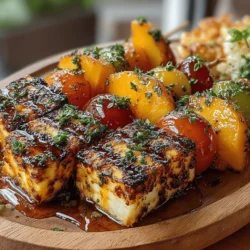 As the sun shines brightly and the days grow longer, the call for outdoor gatherings and barbecues becomes irresistible. Among the myriad of dishes that can grace your summer table, Grilled Halloumi and Peach Skewers stand out as a delightful blend of flavors and textures. This recipe not only tantalizes the taste buds but also showcases the best of what summer has to offer: succulent peaches and savory halloumi cheese.
