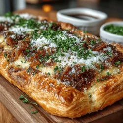 The Caramelized Onion & Gruyère Tart is a sublime dish that embodies the essence of savory sophistication. With its flaky crust and rich filling, this tart is a delightful fusion of flavors that elevates any meal, whether served as an appetizer, main course, or a brunch centerpiece. The caramelized onions lend a sweet, savory depth, while the Gruyère cheese adds a creamy, nutty richness, making each bite a comforting experience.