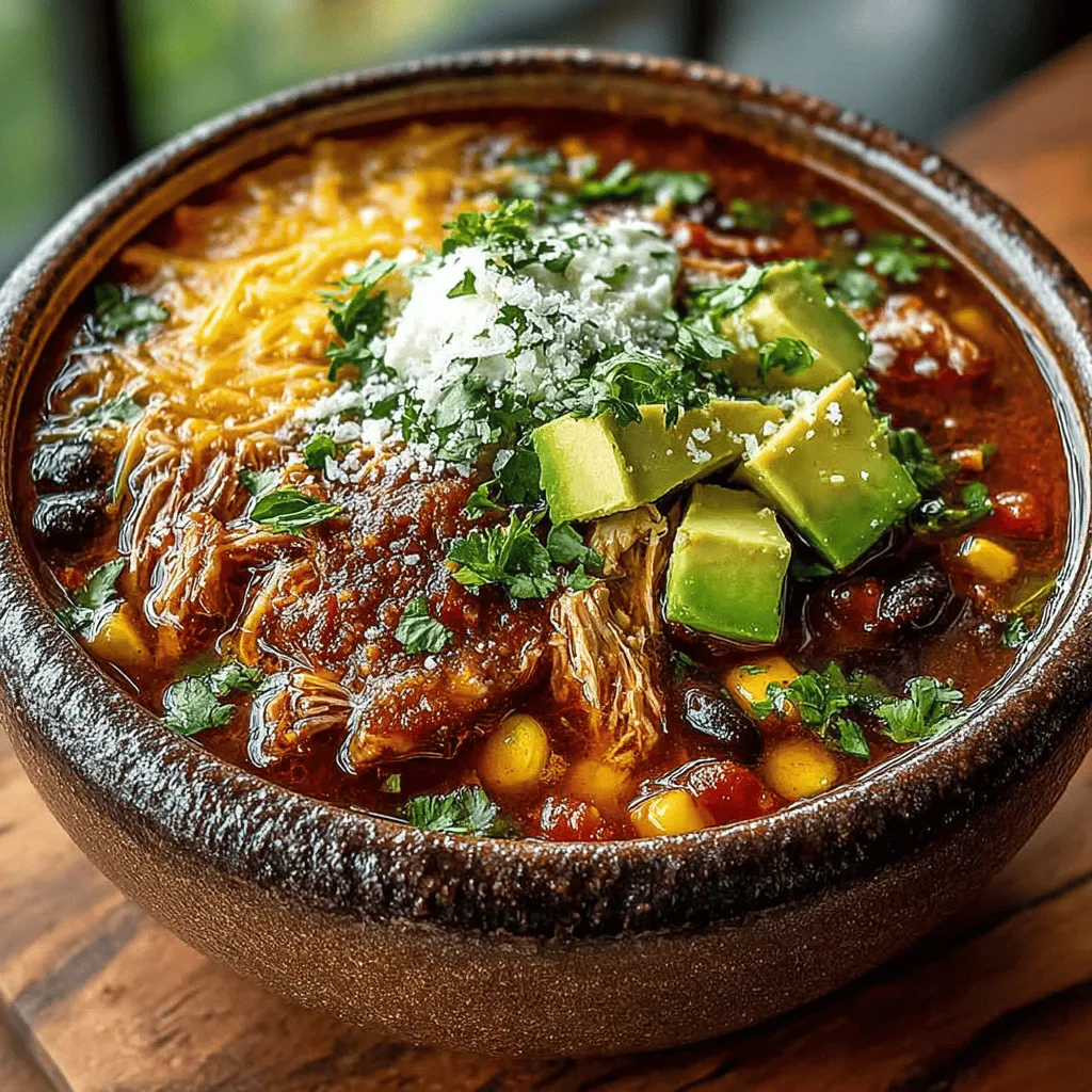 To elevate the flavor of your Cozy Slow Cooker Chicken Tortilla Soup, it’s essential to mix your spices before adding them to the slow cooker. Begin by measuring out your spices—cumin, chili powder, smoked paprika, and any additional seasonings you prefer. Place them in a small bowl and whisk them together to ensure an even distribution of flavors. This step is crucial as it prevents clumping and ensures that each spoonful of soup will be packed with the same delicious taste. Once mixed, sprinkle the spice blend evenly over the chicken and vegetables in the slow cooker, giving them a gentle stir to incorporate the spices into the mix.