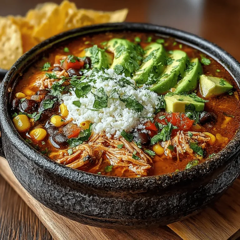 To elevate the flavor of your Cozy Slow Cooker Chicken Tortilla Soup, it’s essential to mix your spices before adding them to the slow cooker. Begin by measuring out your spices—cumin, chili powder, smoked paprika, and any additional seasonings you prefer. Place them in a small bowl and whisk them together to ensure an even distribution of flavors. This step is crucial as it prevents clumping and ensures that each spoonful of soup will be packed with the same delicious taste. Once mixed, sprinkle the spice blend evenly over the chicken and vegetables in the slow cooker, giving them a gentle stir to incorporate the spices into the mix.