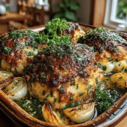 In the realm of comfort food, few dishes can rival the sumptuousness of Slow Roasted Garlic Parmesan Chicken. This recipe is a culinary delight that combines the rich, aromatic flavors of garlic and Parmesan cheese with succulent chicken thighs, resulting in a meal that is both satisfying and sophisticated. Whether you are planning an impressive dinner party or enjoying a cozy evening at home, this dish promises to captivate your taste buds and leave your guests raving about your cooking skills.