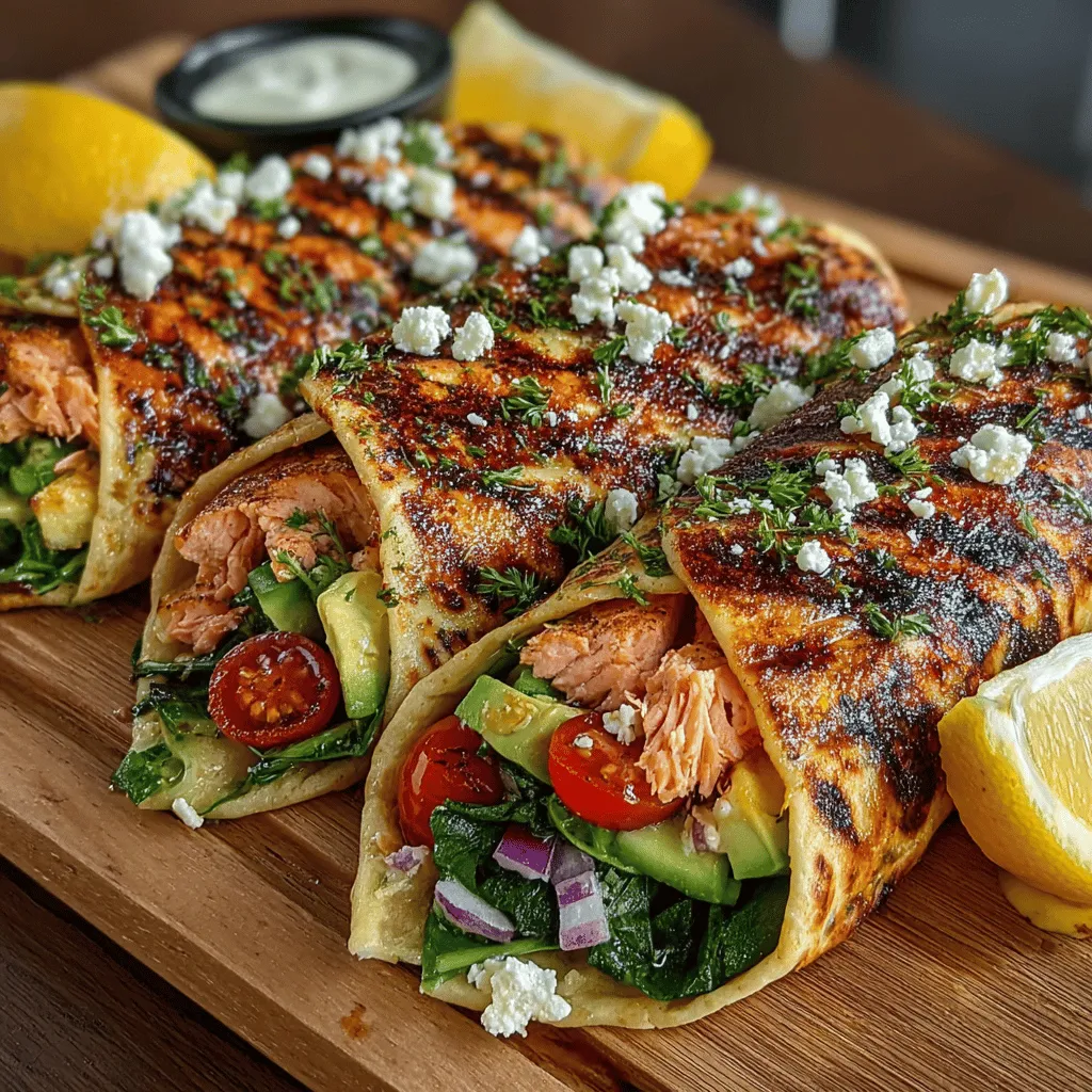 Assembling your Zesty Lemon Herb Grilled Salmon Wraps is a crucial step that impacts both flavor and presentation. Begin by laying out your wraps on a clean, flat surface. For each wrap, start by adding a generous spread of the prepared herb sauce at the center of the tortilla. This sauce not only adds moisture but also serves as a flavor base that ties all the elements together.