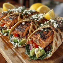 Assembling your Zesty Lemon Herb Grilled Salmon Wraps is a crucial step that impacts both flavor and presentation. Begin by laying out your wraps on a clean, flat surface. For each wrap, start by adding a generous spread of the prepared herb sauce at the center of the tortilla. This sauce not only adds moisture but also serves as a flavor base that ties all the elements together.