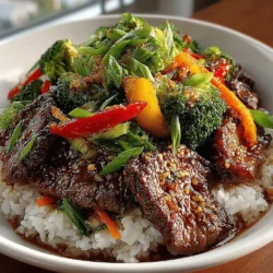 - 1 pound beef sirloin, thinly sliced - 2 tablespoons soy sauce - 2 tablespoons oyster sauce - 1 tablespoon cornstarch - 1 red bell pepper, sliced - 1 yellow bell pepper, sliced - 1 cup broccoli florets - 1 cup sliced carrots - 3 cloves garlic, minced - 1 tablespoon fresh ginger, minced - 2 tablespoons vegetable oil - Salt and pepper to taste