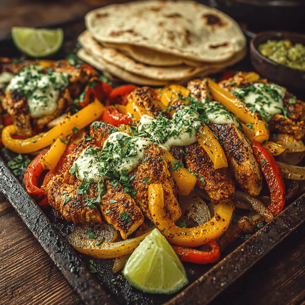 - 1 pound boneless, skinless chicken breasts - 2 bell peppers (any color) - 1 large onion - 2 tablespoons olive oil - 1 tablespoon chili powder - 1 teaspoon cumin - 1 teaspoon garlic powder - Salt and pepper to taste - Juice of 1 lime - Fresh cilantro for garnish