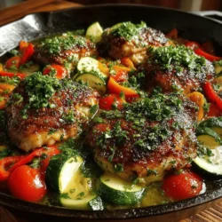 When it comes to quick and delicious weeknight meals, few dishes can rival the appeal of Zesty One-Pan Lemon Garlic Chicken & Garden Veggies. This vibrant recipe combines succulent chicken thighs with a medley of fresh vegetables, all prepared in one pan for a hassle-free cooking experience. The burst of lemon and garlic flavors not only tantalizes the taste buds but also embodies the essence of healthy eating, making it a perfect go-to for busy families or anyone seeking a nutritious dinner option. With the freshness of seasonal produce and the delectable aroma wafting through your kitchen, this meal promises satisfaction on multiple levels.