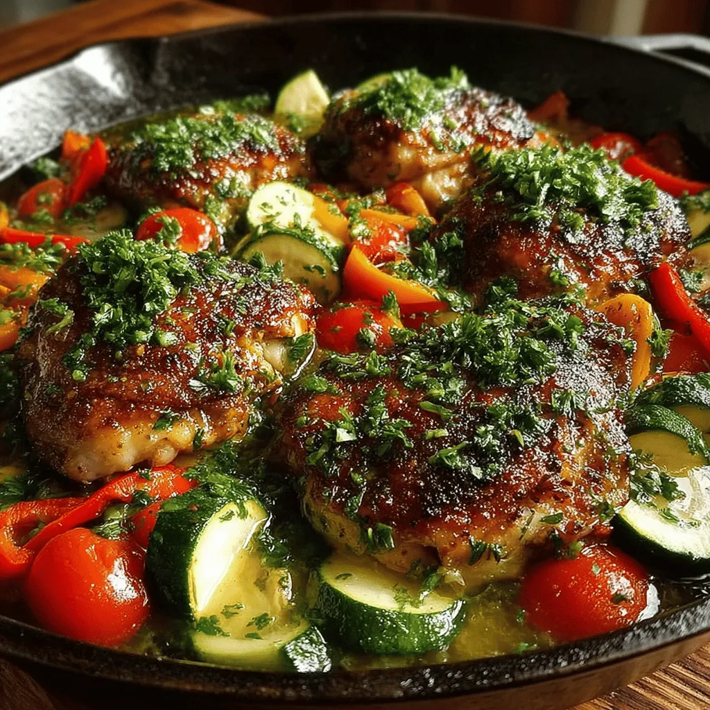 When it comes to quick and delicious weeknight meals, few dishes can rival the appeal of Zesty One-Pan Lemon Garlic Chicken & Garden Veggies. This vibrant recipe combines succulent chicken thighs with a medley of fresh vegetables, all prepared in one pan for a hassle-free cooking experience. The burst of lemon and garlic flavors not only tantalizes the taste buds but also embodies the essence of healthy eating, making it a perfect go-to for busy families or anyone seeking a nutritious dinner option. With the freshness of seasonal produce and the delectable aroma wafting through your kitchen, this meal promises satisfaction on multiple levels.