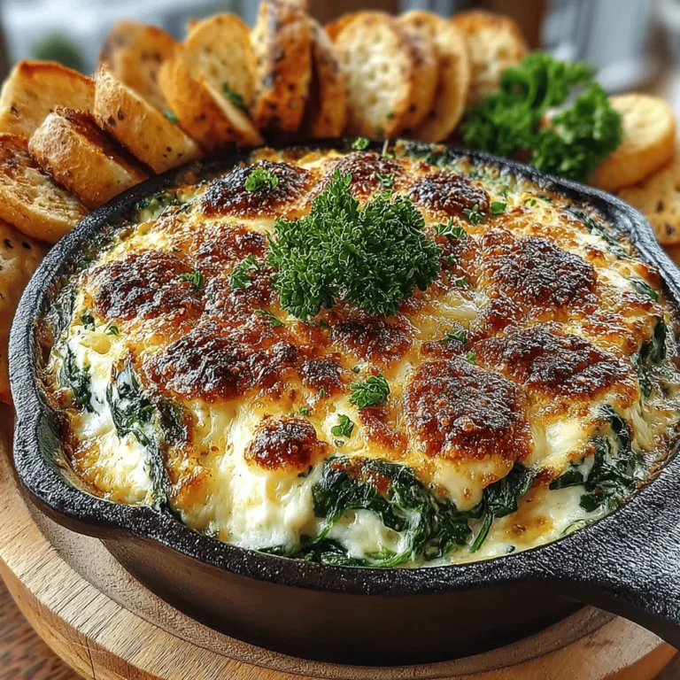 In the world of appetizers, few dishes command the same level of affection and popularity as creamy spinach dip. A staple at parties, gatherings, and even cozy nights in, this Creamy Spinach Delight Dip transcends mere taste; it elevates the entire dining experience with its rich flavors and inviting texture. Whether served with crisp vegetables, warm bread, or crunchy chips, this dip not only tantalizes the taste buds but also adds a touch of elegance to any occasion. In this article, we will delve into the ingredients, preparation steps, and the joy of serving this delightful dish, ensuring that you can recreate it effortlessly in your own kitchen.
