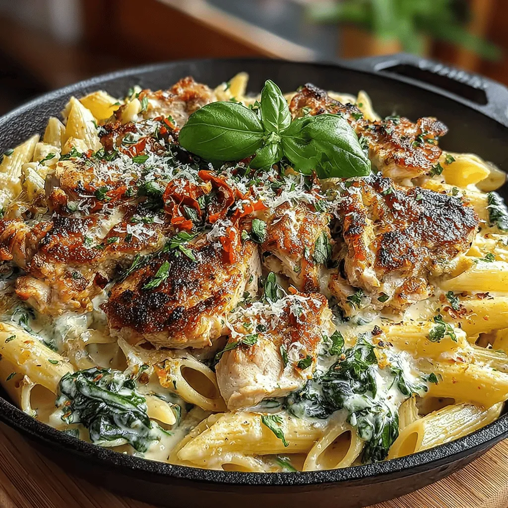 If you're seeking a dish that combines comfort, flavor, and ease of preparation, look no further than Creamy Spinach and Chicken Skillet Pasta. This recipe beautifully marries tender chicken, vibrant spinach, and a luscious creamy sauce, all enveloped around perfectly cooked pasta. Ideal for busy weeknights or a cozy dinner at home, this dish can be prepared in just 30 minutes, making it a go-to choice for anyone looking to whip up a satisfying meal without spending hours in the kitchen.