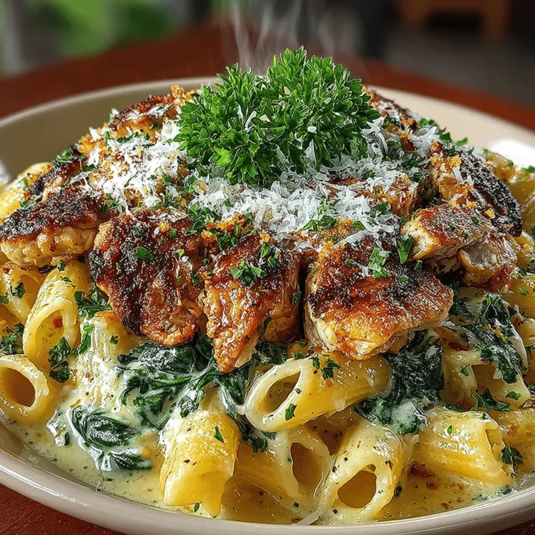 Welcome to a culinary journey that combines the rich flavors of creamy garlic sauce with tender chicken and fresh spinach, all served over perfectly cooked pasta. This Creamy Garlic Chicken and Spinach Pasta recipe is not only a delightful meal to prepare but also a comforting dish that can be enjoyed any night of the week. With its simplicity and elegance, it’s perfect for busy families or a quiet dinner for two. In this article, we will explore the ingredients, preparation steps, and the reasons why this dish will become a staple in your kitchen.