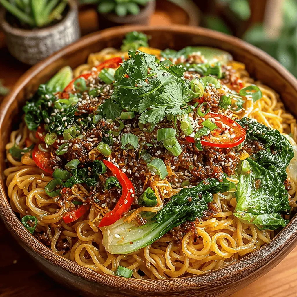 Spicy Garlic Chili Noodles are a delightful fusion of flavors that come together to create a quick and satisfying meal, perfect for busy weeknights or an indulgent weekend treat. This dish is loved for its bold combination of garlic and chili, which brings a fiery kick to each bite, making it a favorite among spice enthusiasts. Not only is it delicious, but it also allows for flexibility in preparation, enabling home cooks to tailor the spice levels and ingredients to suit their personal preferences.