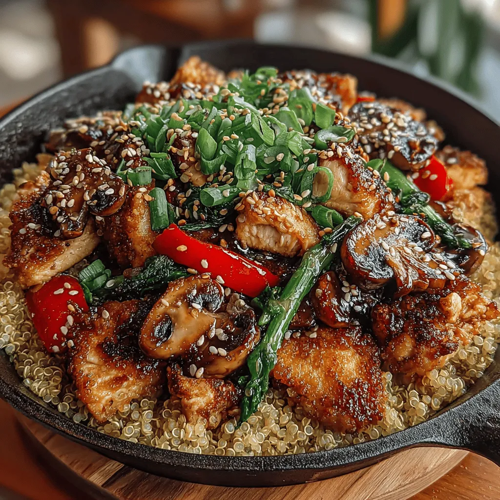 In recent years, quinoa has surged in popularity, earning its place as a staple in health-conscious kitchens around the globe. This ancient grain, once revered by the Incas, is celebrated not only for its nutty flavor and fluffy texture but also for its impressive nutritional profile. Packed with protein, fiber, and essential vitamins and minerals, quinoa is a versatile base for a myriad of dishes. One such delightful creation is the Mushroom & Chicken Quinoa Stir-Fry, a dish that seamlessly combines the wholesome goodness of quinoa with the savory flavors of chicken and vibrant vegetables.