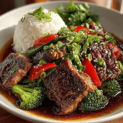 - 1 pound beef flank steak, thinly sliced against the grain - 2 cups fresh broccoli florets - 1 red bell pepper, sliced - 3 tablespoons soy sauce - 1 tablespoon oyster sauce - 2 tablespoons vegetable oil - 2 cloves garlic, minced - 1 teaspoon ginger, minced - Salt and pepper to taste - Optional: Cooked rice or noodles for serving